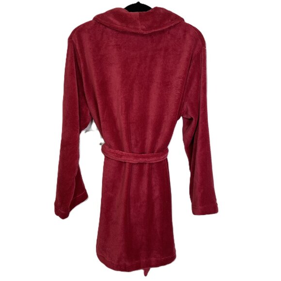 NWT Great Northwest Sleepwear Lounge Robe Heavyweight Plush Red Burgundy Size M - Picture 7 of 15